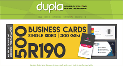 Desktop Screenshot of dupla.co.za